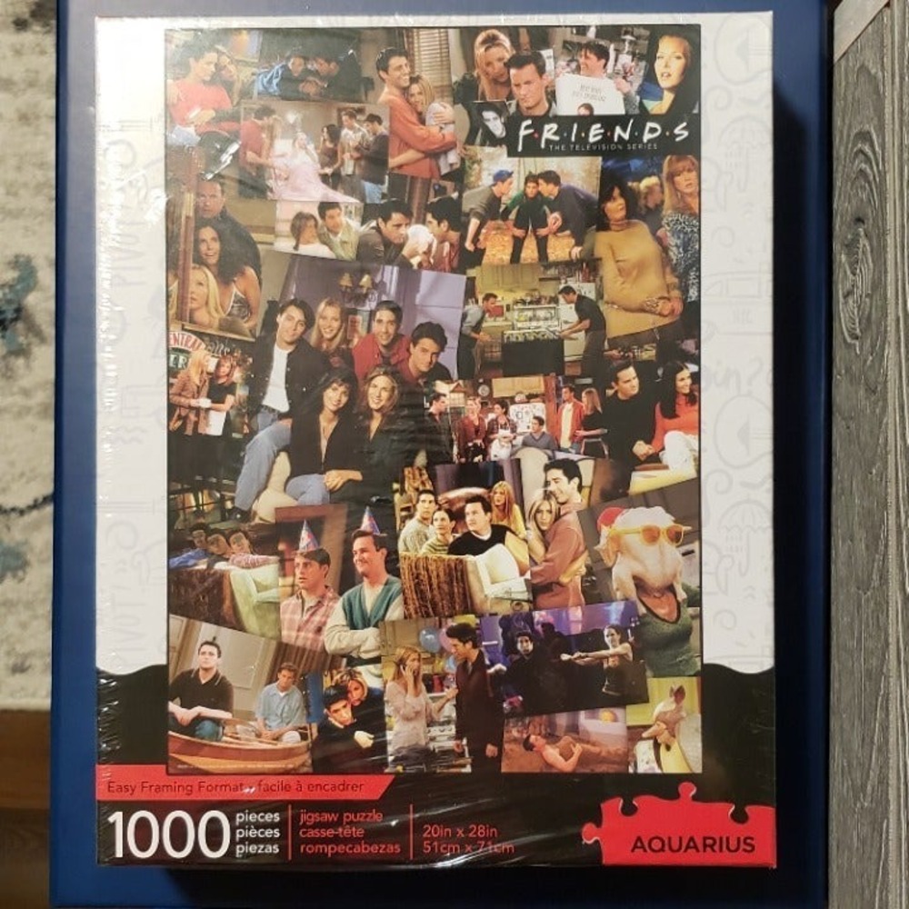 Friends TV Series 1000 Piece Jigsaw Puzzle Aquarius Photo Collage New Sealed